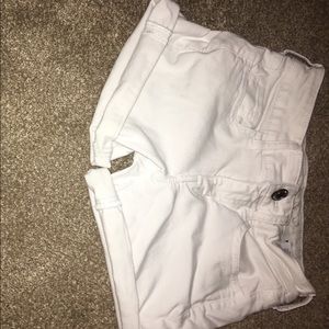 White denim shorts